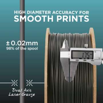 Polymaker PLA Filament, Azure Blue 3D Printer PLA Filament 1.75mm 1kg - PolyLite 3D Printing PLA Filament, Dimensional Accuracy +/- 0.03mm, Compatible with Most 3D Printer, Azure Blue