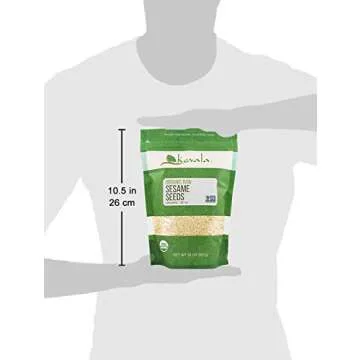 Kevala Raw Sesame Seeds Unhulled - Gluten Free, Vegan Snacks Seasoning, Kosher, Non GMO, Nutty Accent on Bread and Buns, Salad Topping, Bag, 2 lb
