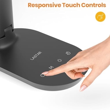 LASTAR Desk Lamp with USB Charging & Adjustable Brightness