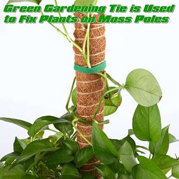 Moss Pole for Monstera 2Pcs 15.7 Inch Plants Stake Indoor Coir Moss Sticks Plant Support Pole with Garden Tie for Climbing Plant Support Extension Used to Make Many Handicrafts