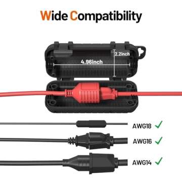 Extension Cord Cover Outdoor, Cord Connector Protector IP54 Water-Resistant, Indoor Electrical Safet...