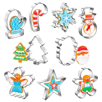 Christmas Cookie Cutters Set of 9 – Winter Holiday Shapes