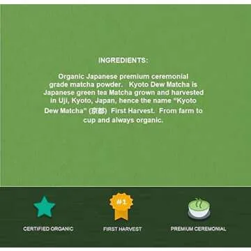 Kyoto Dew Matcha – Organic Premium Ceremonial Grade 30g