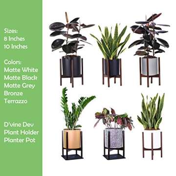 Stylish 10 Inch Round Terrazzo Planter Pot for Indoor Use