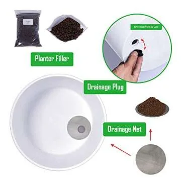 Stylish 10 Inch Round Terrazzo Planter Pot for Indoor Use