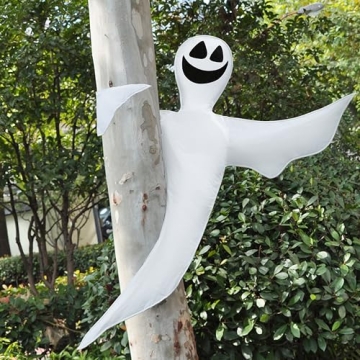 Enchanting JOYIN Halloween Tree Wrap Ghost Decoration - Smiling Ghost Design for Festive Outdoor Dec...