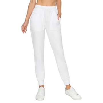 ALWAYS Women's Fleece Lined Jogger - Warm Buttery Soft Casual Cozy Winter Sweatpants with Pockets Wh...