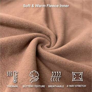 ALWAYS Women's Fleece Lined Jogger - Warm Buttery Soft Casual Cozy Winter Sweatpants with Pockets White M