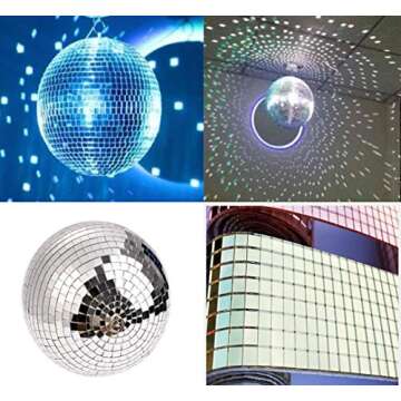 Pcxino 5760Pieces 5x5mm Mirror Stickers,Self-Adhesive Mini Square Glass Mirrors Mosaic Tiles,Mirror Mosaic Tiles for Crafts