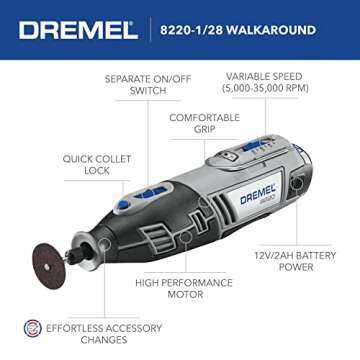 Dremel 8220-1/28 Max Cordless Rotary Tool Kit