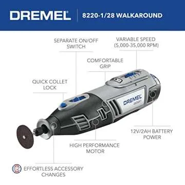 Dremel 8220-1/28 Max Cordless Rotary Tool Kit
