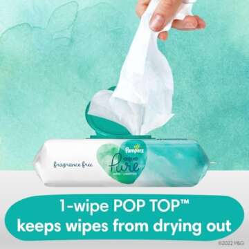 pampers aqua pure baby wipes 56 ct OLD