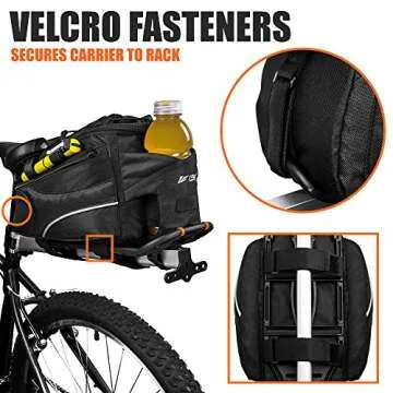 BV Bike Commuter Trunk Bag with Reflective Safety Trim