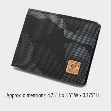 Lanyani Minimalist Bifold RFID Wallet for Boys and Men