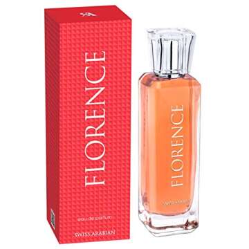 Florence, Eau de Parfum for Women (100mL) | Fizzy Duo of Bergamot/Lemon built around Rose, Patchouli, Sandalwood, Cedarwood and Musk | by Oud Perfume Artisan Swiss Arabian | Cologne Fragrance Spray
