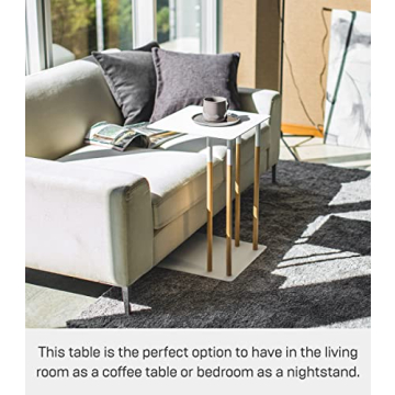 Modern C Table for Living Room and Bedroom - 22" Steel