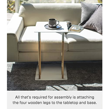 Modern C Table for Living Room and Bedroom - 22" Steel