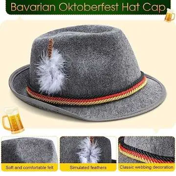 Hercicy Oktoberfest Hat and Socks Set for Men