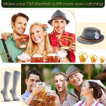 Hercicy Oktoberfest Hat and Socks Set for Men