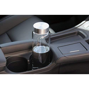 Kablo 32 oz Glass Water Bottle, Wide Mouth, BPA Free with Leak-Proof Stainless Steel Lid (1st Generation)