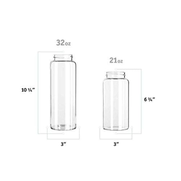 Kablo 32 oz Glass Water Bottle, Wide Mouth, BPA Free with Leak-Proof Stainless Steel Lid (1st Generation)