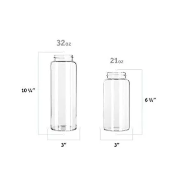 Kablo 32 oz Glass Water Bottle, Wide Mouth, BPA Free with Leak-Proof Stainless Steel Lid (1st Generation)