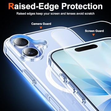 Temdan iPhone 17 Case Clear with Screen Protector