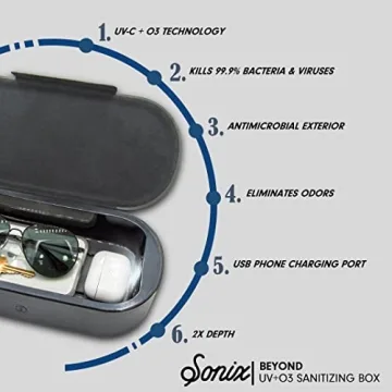 Sonix UV+O3 Sanitizer Box Universal Charger Germ Killer
