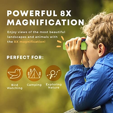 Kids Binoculars with Compass & Magnifying Glass Set