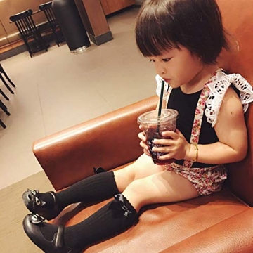 DRESHOW BQUBO Baby Knee High Sock Toddler Girl Dress Socks Baby Knit Stocking Cotton Infant Girls Socks