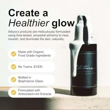 Alitura Anti-Aging Pearl Facial Cleanser For Men and Women with Marine Collagen - Finally Have Clear Acne-Free Skin - Made with Organic Ingredients - 3.4 oz (100 ml)