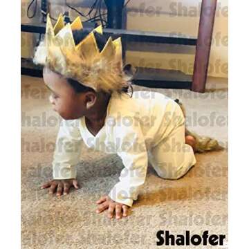 Shalofer Baby Boy First Birthday Outfit Wild One Romper Halloween Costume (WILD ONE-Beige,12-18 Months)