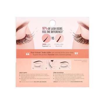 KISS True Volume Multi-Layered False Eyelashes with Tapered End Technology, 100% Natural Hair, Cruel...