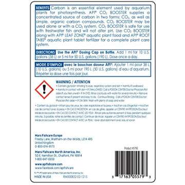 API CO2 Booster Freshwater Aquarium Plant Treatment - 16 oz Bottle for Thriving Aquatic Plants