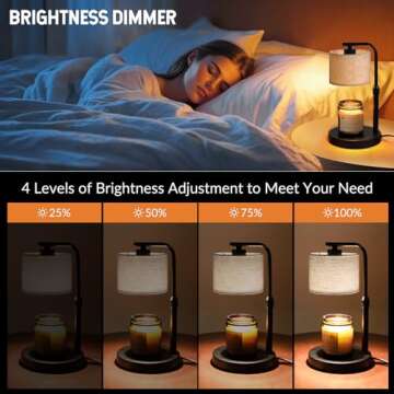 Elegant Candle Warmer Lamp with Timer and Dimming Function