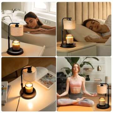 Elegant Candle Warmer Lamp with Timer and Dimming Function