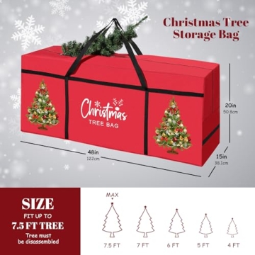 Tavaleu 7.5 FT Christmas Tree Storage Bag - Heavy Duty