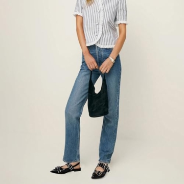 Dsevht Black Buckle Ballet Flats for Women - Stylish Comfort