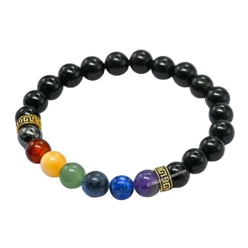 Amazing Gemstone Crystal Bracelet for Protection & Healing - Unisex 8mm Stretchable Black Obsidian