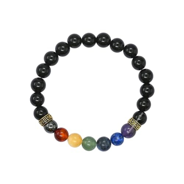 Unisex Black Obsidian Chakra Bracelet - Healing Gift for All