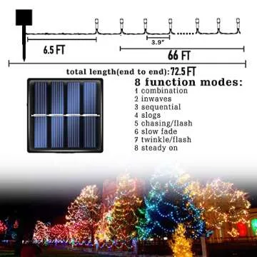 Dazzle Bright 400LED 132FT Solar String Outdoor Lights