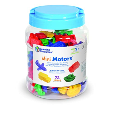 Mini Motors Counting and Sorting Fun Set - 72 Pieces
