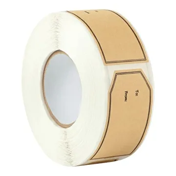 600 PCS Valentines Stickers Gift Tag Stickers - Brown Kraft Adhesive Labels