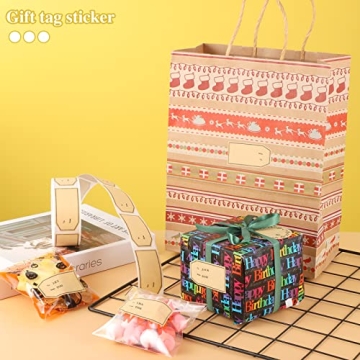 600 Kraft Gift Tag Stickers for All Occasions