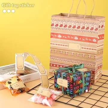 600 Kraft Gift Tag Stickers for All Occasions