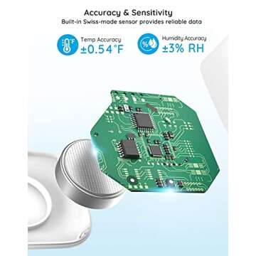 Govee Bluetooth Hygrometer Thermometer, Wireless Thermometer, Mini Humidity Sensor with Notification...