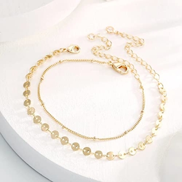 Gold Dainty Layered Bracelets for Women - Stylish Gifts