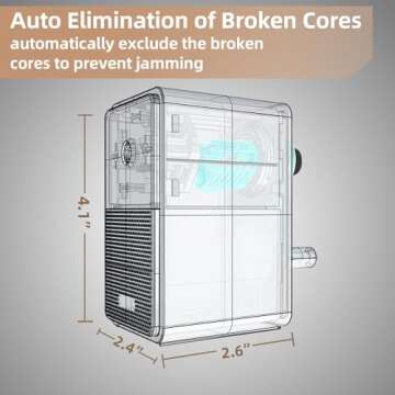 Deli Manual Pencil Sharpener - Auto-in Hand Crank, Adjustable Point