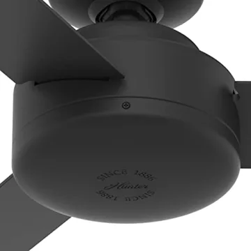 Hunter 52" Presto Ceiling Fan Matte Black Modern Design
