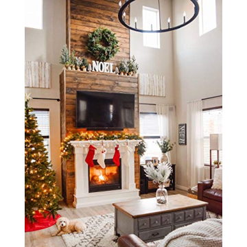 Fesciory Large Cable Knitted Christmas Stockings Set